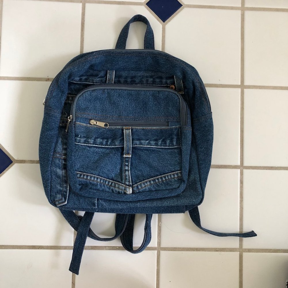 NWOT Denim Backpack